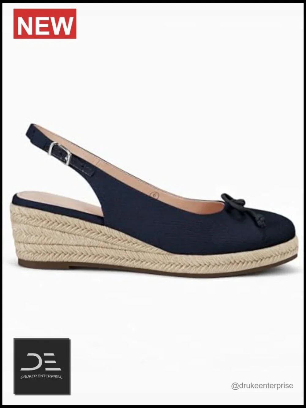 Closed Toe Espadrilles Wedges Platform Slingback Mid Low Heel Canvas Bow Sandals